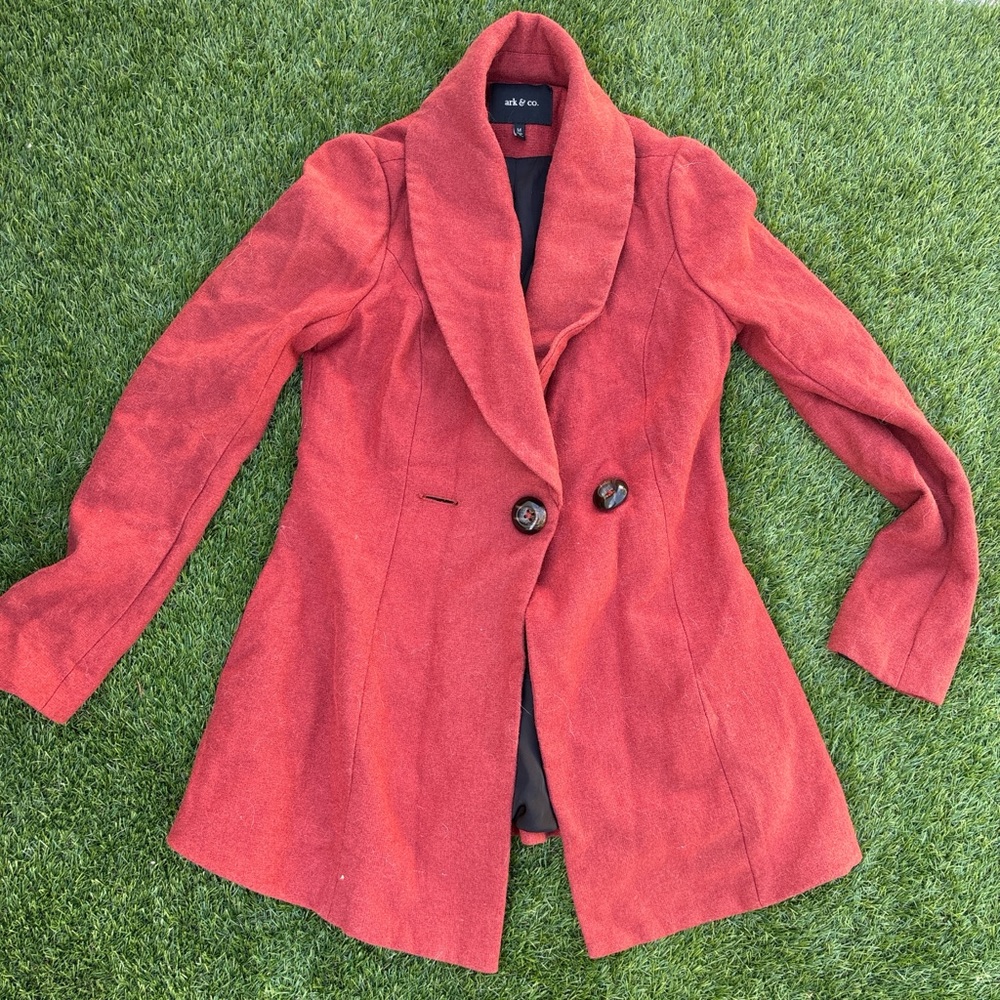 Ark & Co Deep Salmon Women’s Pea Coat